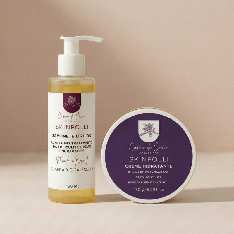 Combo SkinFolli Sabonete + Creme para Foliculite e Pelos Encravados