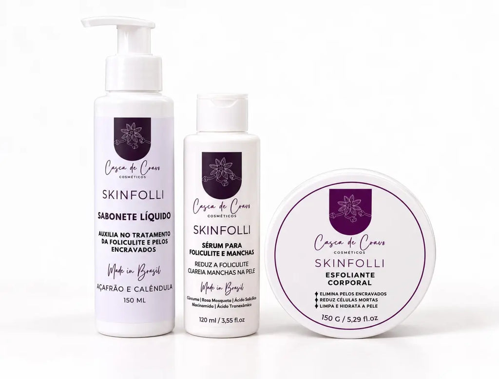 Kit SkinFolli para 30 dias: Foliculite, Pelos Encravados e Manchas